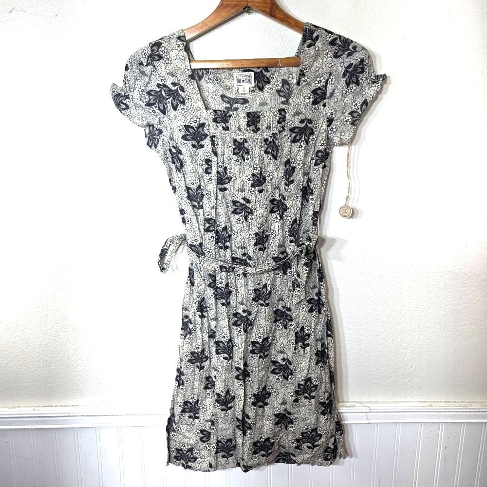 Women's Skater Converse Floral Black and White Cotton Dress Size XS